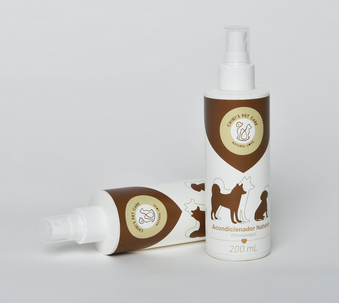 Acondicionador sin enjuague con ingredientes naturales – hidrata y suaviza el pelaje de tu perro