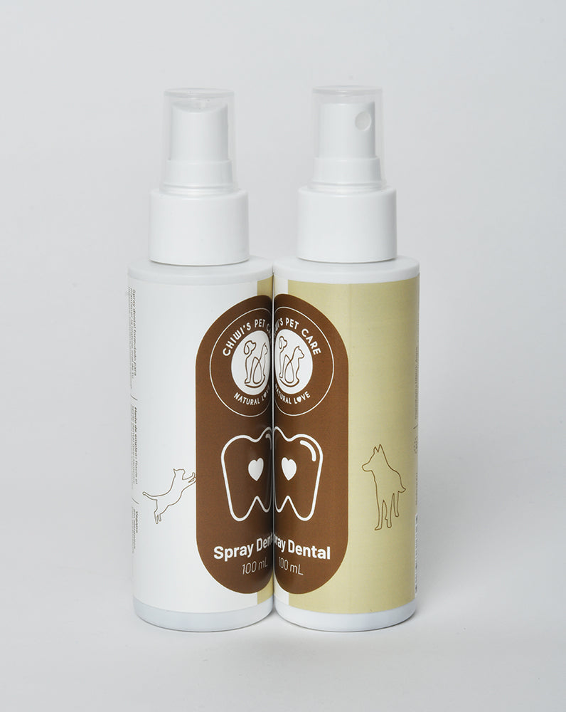 Spray dental natural para perros y gatos – elimina el mal aliento sin cepillado