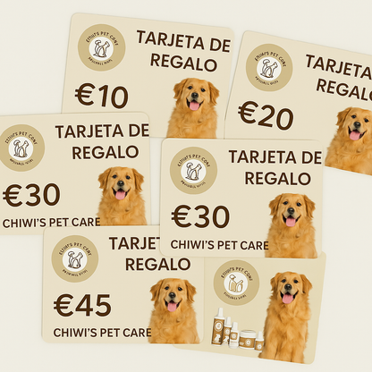 Tarjeta regalo digital para cosmética natural de mascotas – Chiwi’s Pet Care